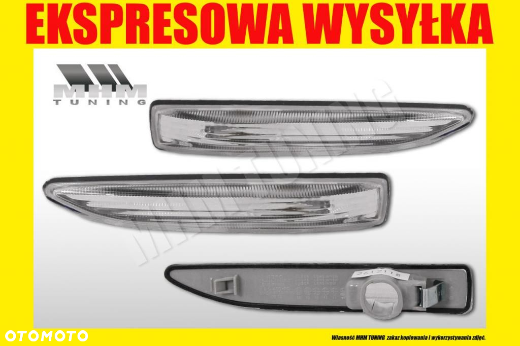 KIERUNKOWSKAZ MIGACZ BOK BMW 7 E65 E66 2001- BIALY - 2