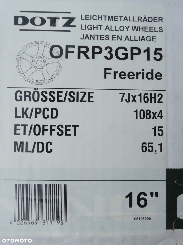 Nowe Felgi aluminiowe Dotz 16 cali 4x108 - 13