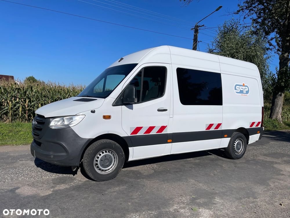 Mercedes-Benz Sprinter W907 Nowy Model 2020 ROK 314 CDI L2H2 Średniak Średni Brygadówka 6 Osobowa 6 osób Dubel Kabina Holenderka - 2