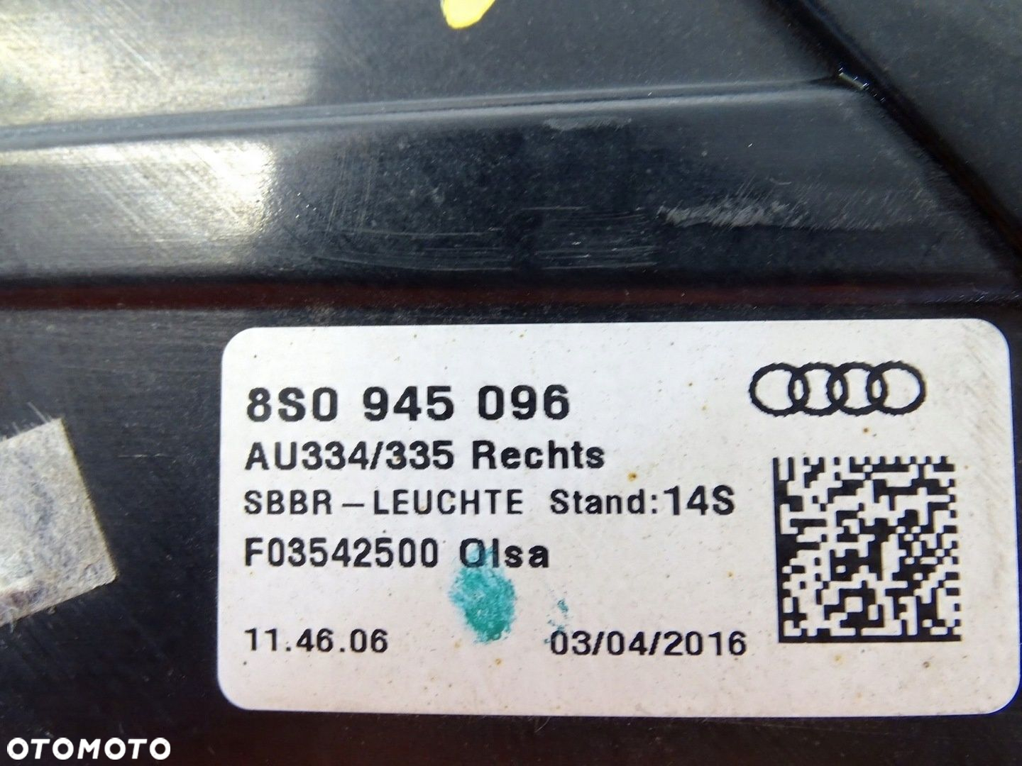 LAMPA PRAWA TYŁ TYLNIA AUDI TT 8S UK 8S0945096 - 9