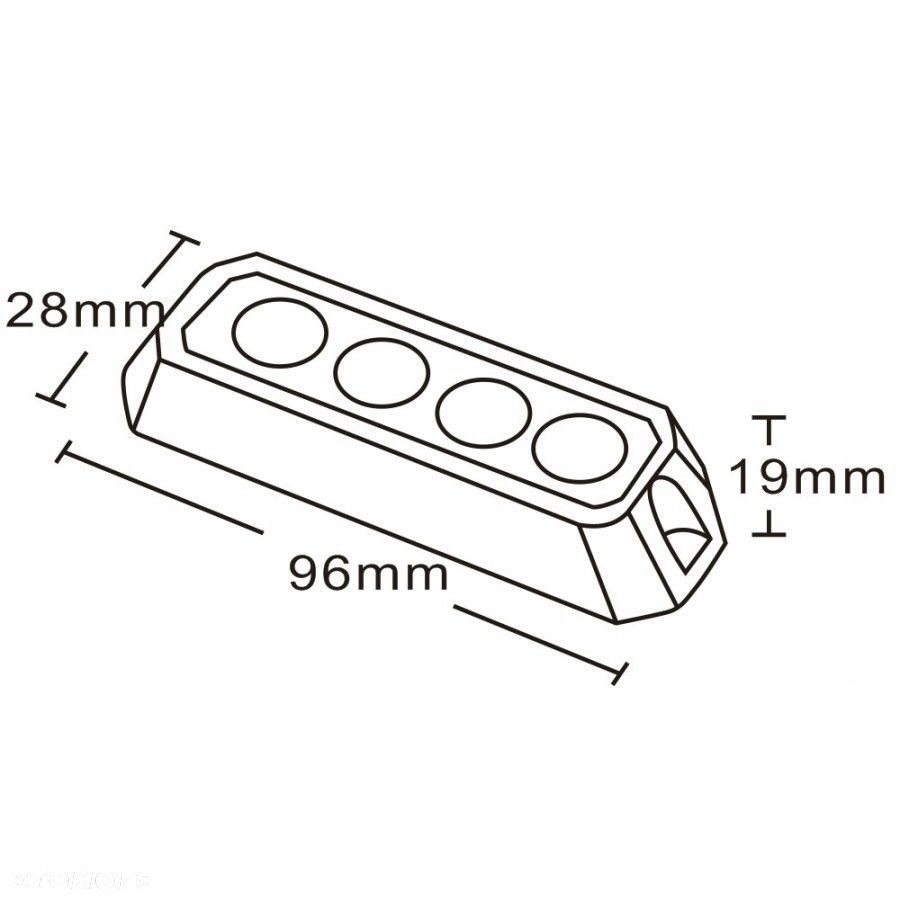 lampa strobo 4x led mała pomarańczowa r65 r10 uniwersalna - 5