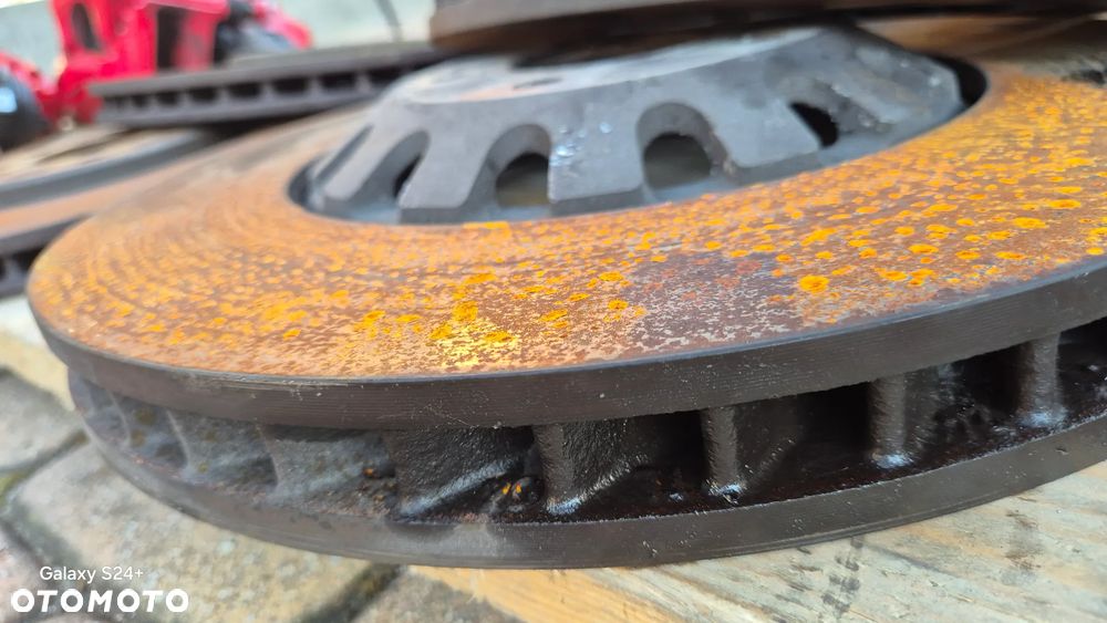 AUDI Q5 Q7 Q8 ZACISKI TARCZE KLOCKI PRZÓD 375mm SWAP CZERWONE ZESTAW - 12