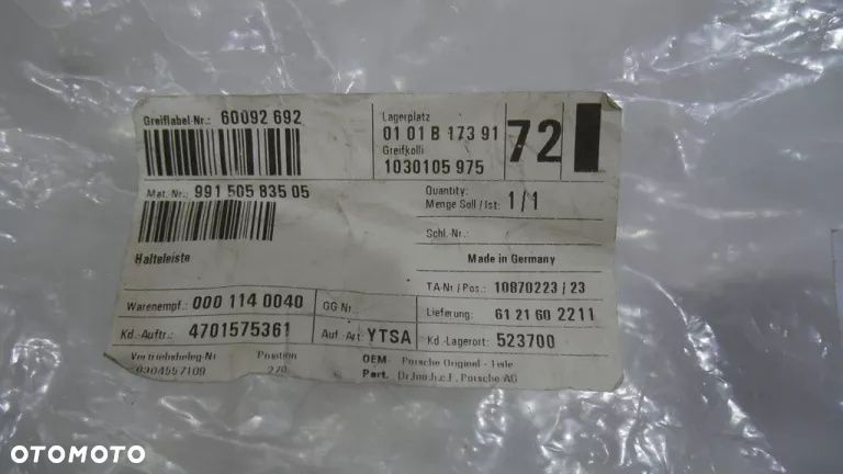 PORSCHE CARRERA 911 991 ślizg lewy zderzaka tył 99150583505 - 5