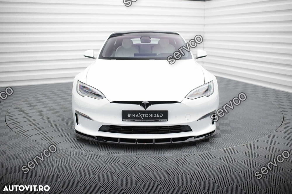 Prelungire bara fata Tesla Model S Plaid Mk1 2021- v4 - Maxton Design - 2
