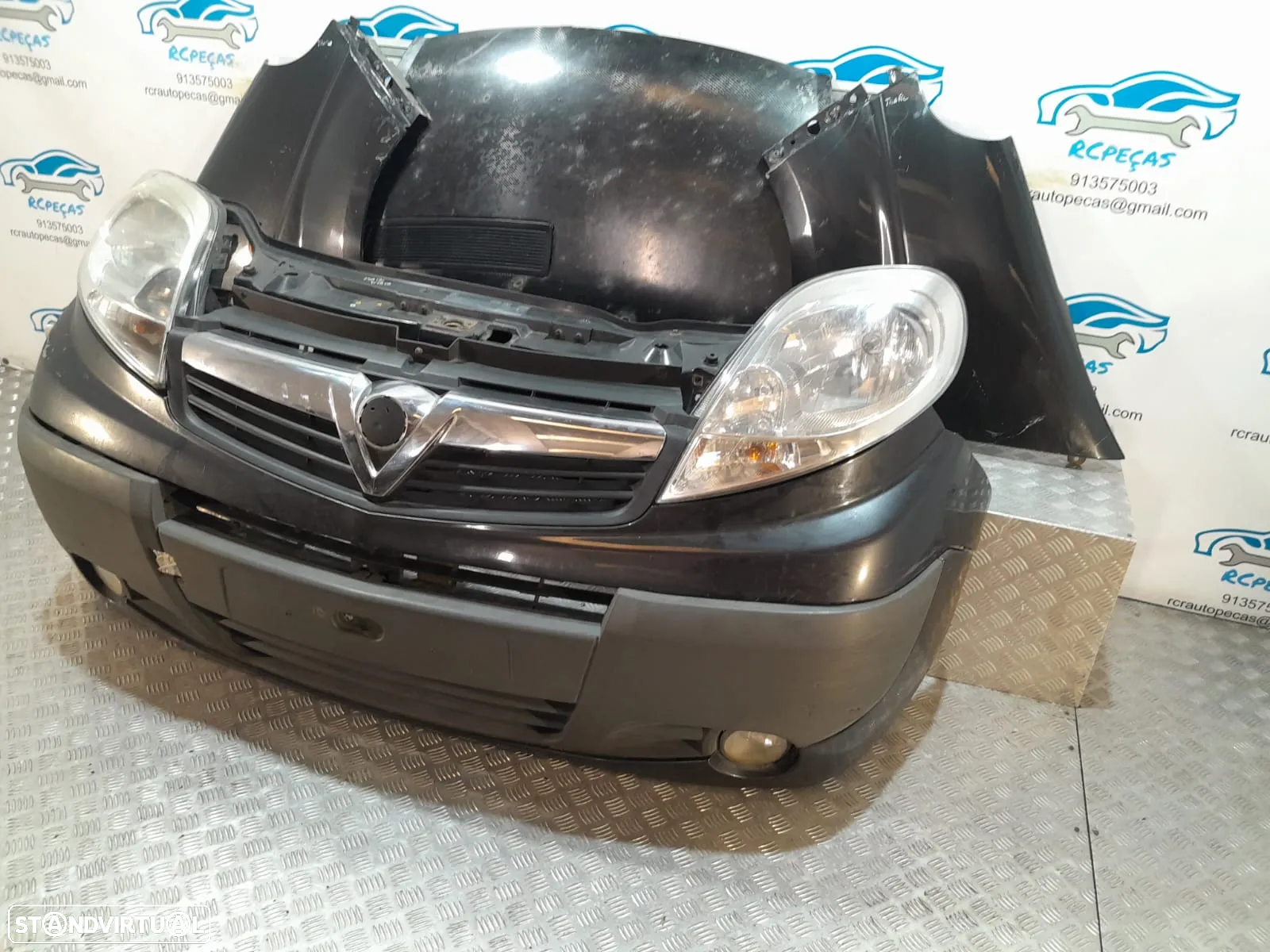 FRENTE COMPLETA OPEL VIVARO A X83 FACELIFT CAPOT PARACHOQUES GUARDA-LAMAS OTICAS RADIADOR VENTILADOR FRENTE FIBRA REFORÇO - 2