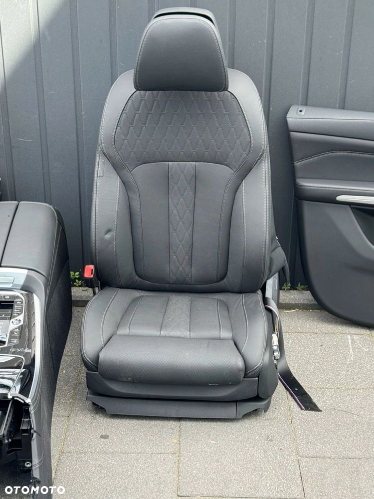FOTELE TAPICERKA BMW X5 G05 INDIVIDUAL SKÓRA PEŁNA CZARNA MASAŻ GRZANE KOMFORT - 4