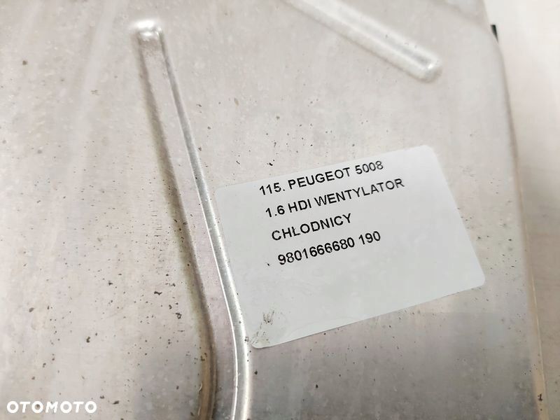 citroen c3 ii ds3 208 i 1.6 hdi wentylator chłodnicy 9801666680 - 4