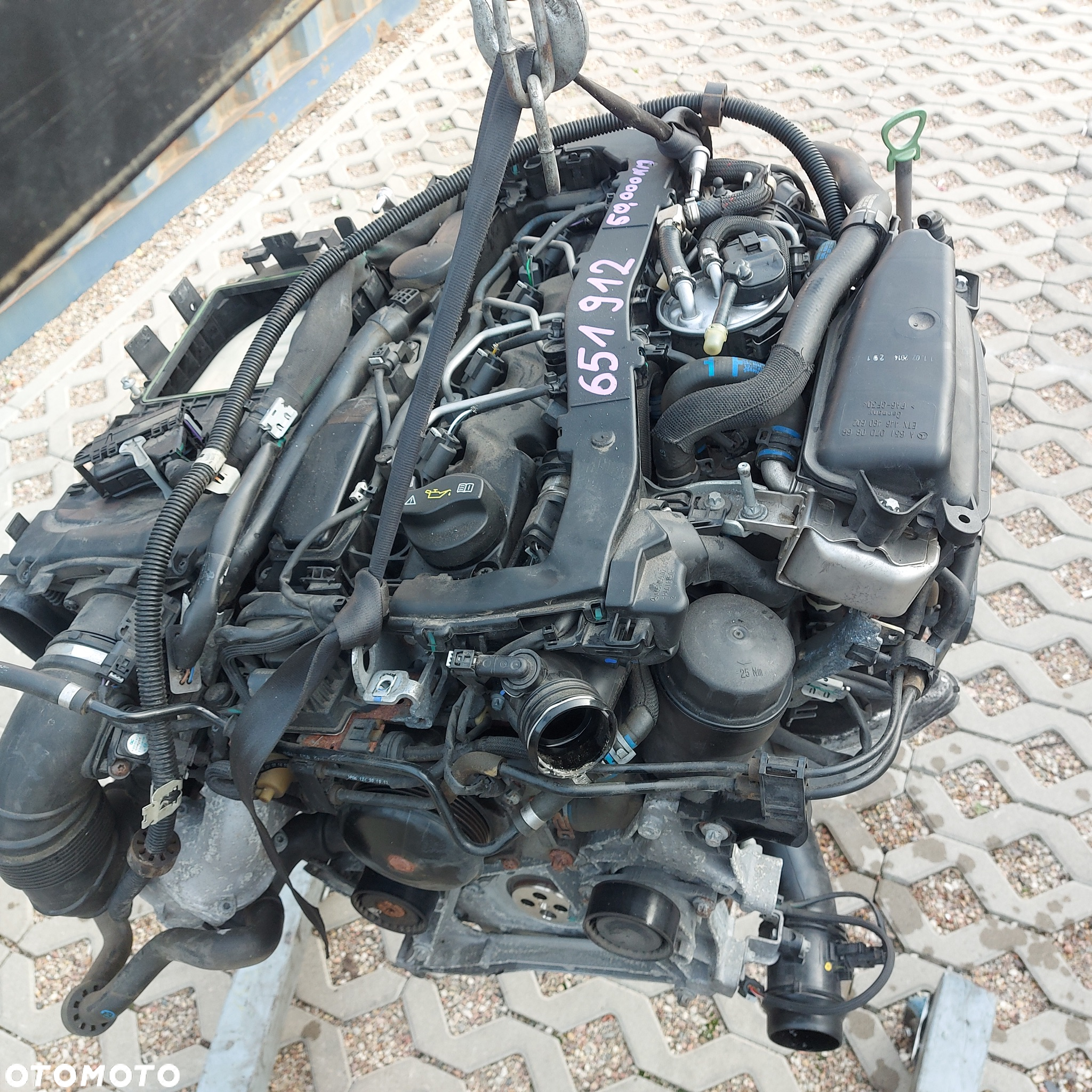SILNIK DIESEL 2.2 CDI 220 4MATIC 651912 MERCEDES C W204 GLK X204 ORYGINAL DEMONTAZ 651 912 - 5