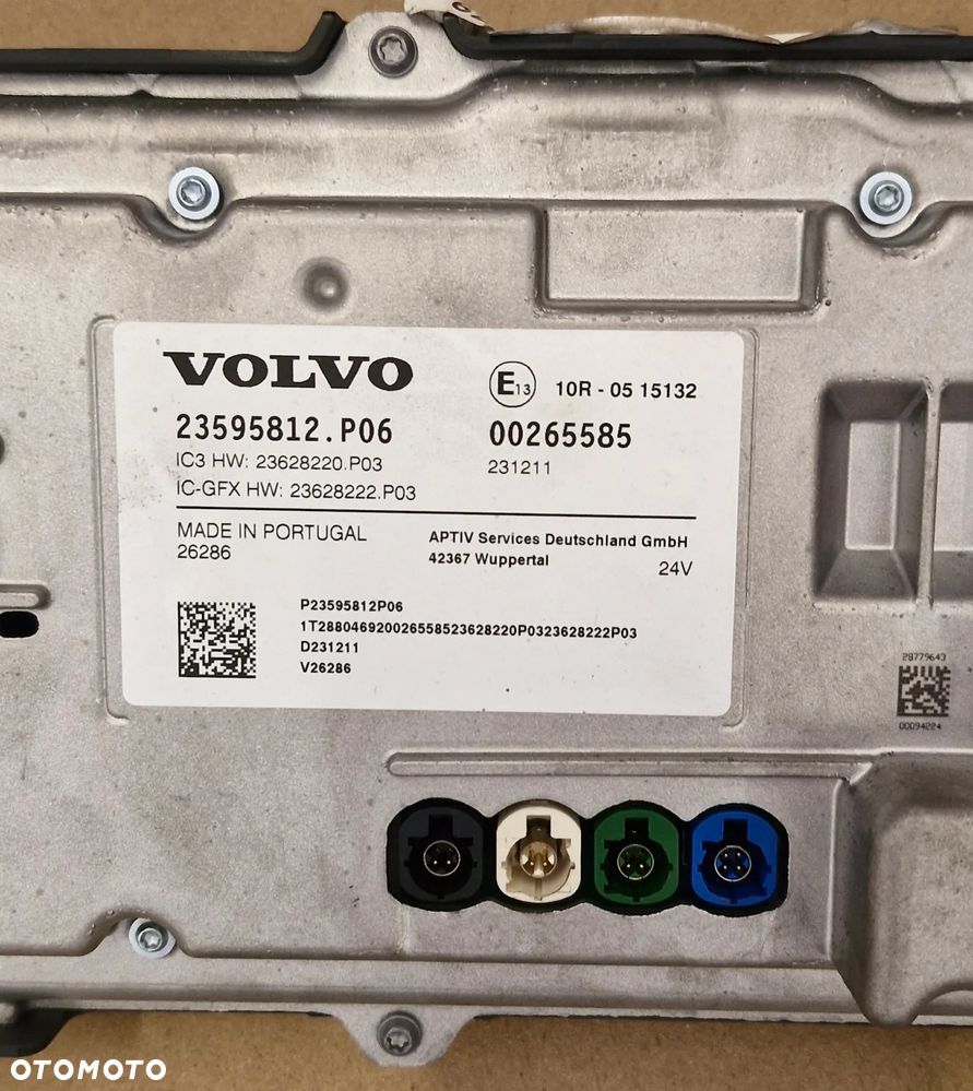 VOLVO FH5 FM5 LICZNIK ZEGARY WYŚWIETLACZ I SAVE 23595812.P06 - 2