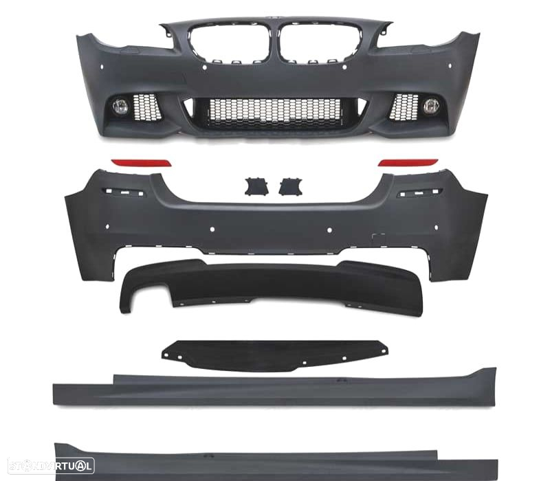 KIT CARROÇARIA BMW F11 TOURING 13-17 COM PDC + LAVA-FARÓIS LOOK M - 2