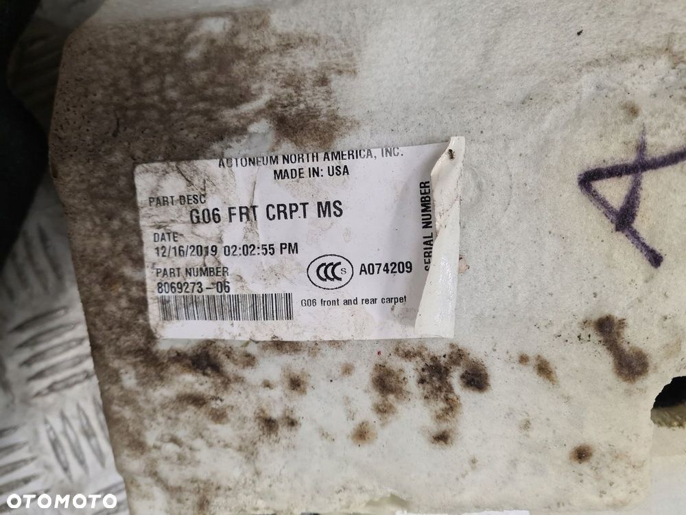 BMW X6 G06 DYWAN WYKŁADZINA PRZÓD TYŁ KOMPLET 8069273 7949649 7949638 - 5