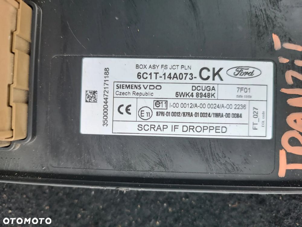 MODUŁ STEROWNIK KOMFORTU  FORD TRANSIT MK7 6C1T-14A073-CK 5WK48948K - 2