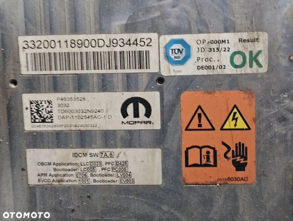 Inwerter Falownik Ładowarka Bateria FIAT 500E 2 19- P46353528 - 4