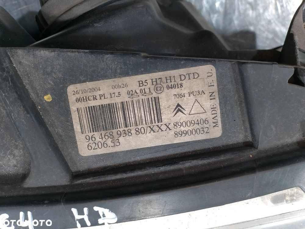LAMPA PRZÓD PRAWA CITROEN C4 9646893880   89009406 - 5