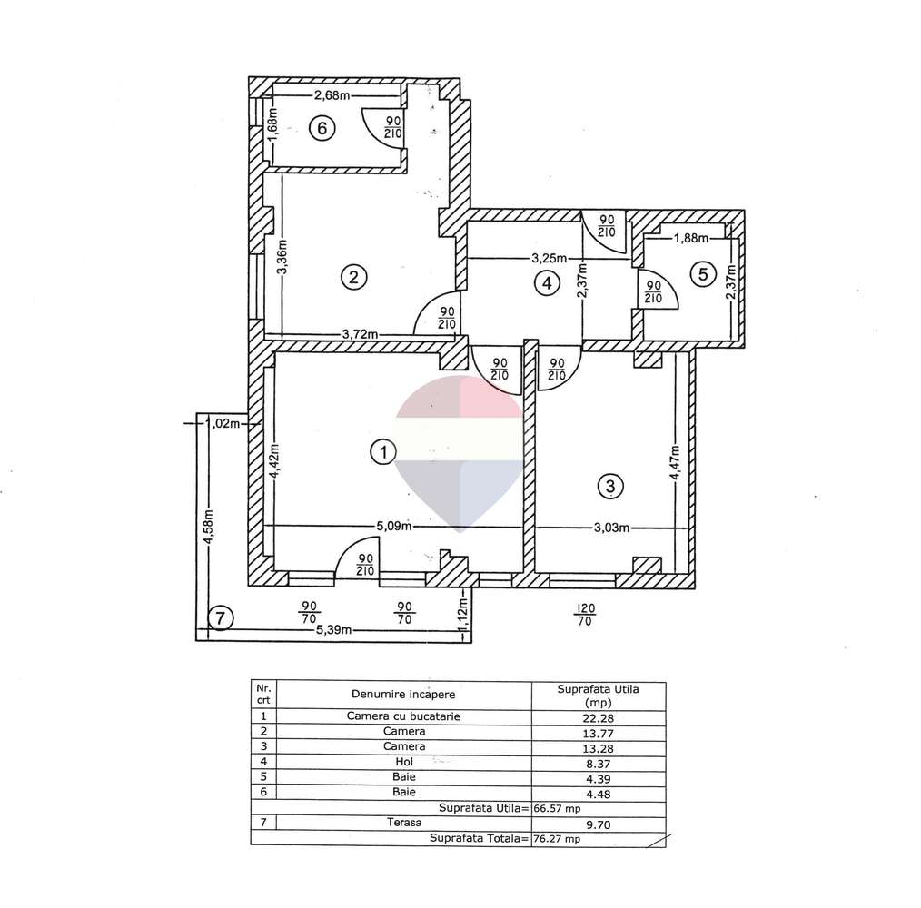 Apartament 3 camere, 76 mp, 2 băi – Ballroom Militari Residence - Imagine principală: 3/13