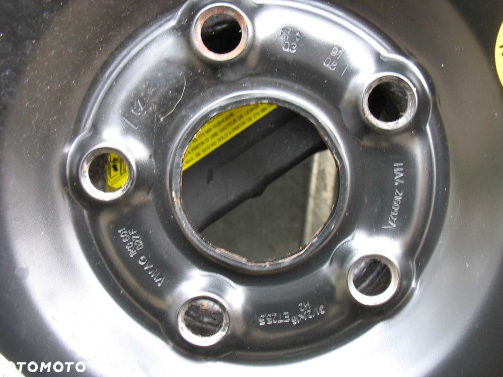 Koło dojazdowe 5x112 16cali z wkładem VW Seat Skoda Audi klucz lewarek - 4