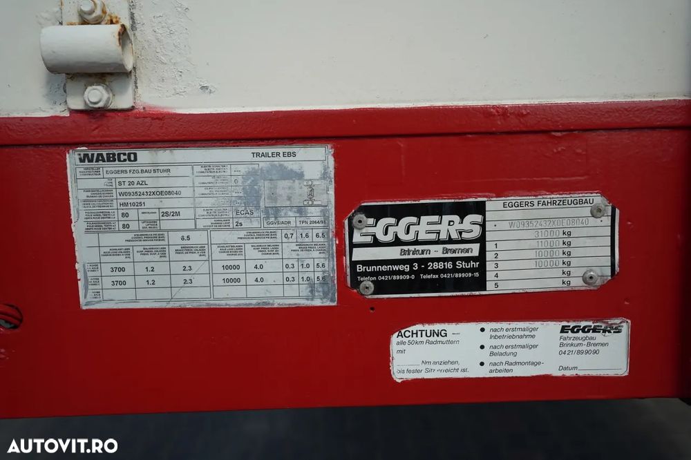 Eggers REMORCA / CORTINĂ / TROLIU / RAMPĂ HIDRAULICĂ / - 19