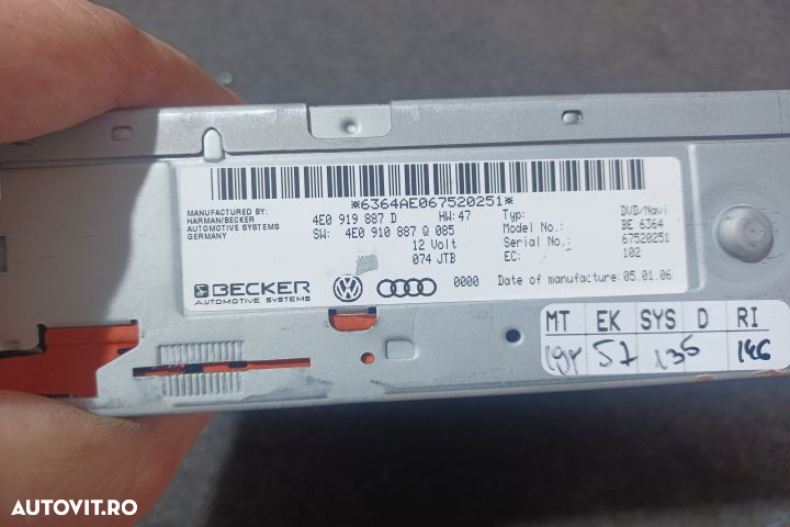 Magazie CD NAVIGATIE 4E0919887D 4E0910887Q Audi A6 4F/C6 [2004 - 2008 - 3