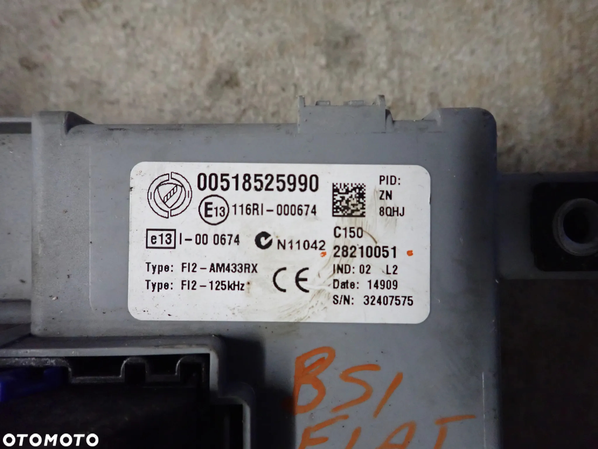 FIAT MODUŁ STEROWNIK BSI 00518525990 28210051 - 3