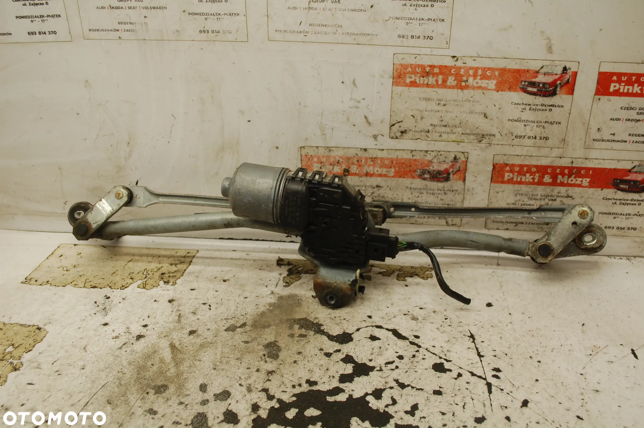 MECHANIZM WYCIERACZEK PRZÓD PRZEDNI KOMPLETNY AUDI A4 B6 B7 8E1955119 8E1955023E 8E1955023A - 7