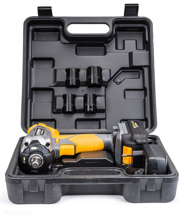 KLUCZ UDAROWY AKUMULATOROWY 20V 350NM 1/2" ADAPTER WALIZKA 4 NASADKI DO KÓŁ - 4