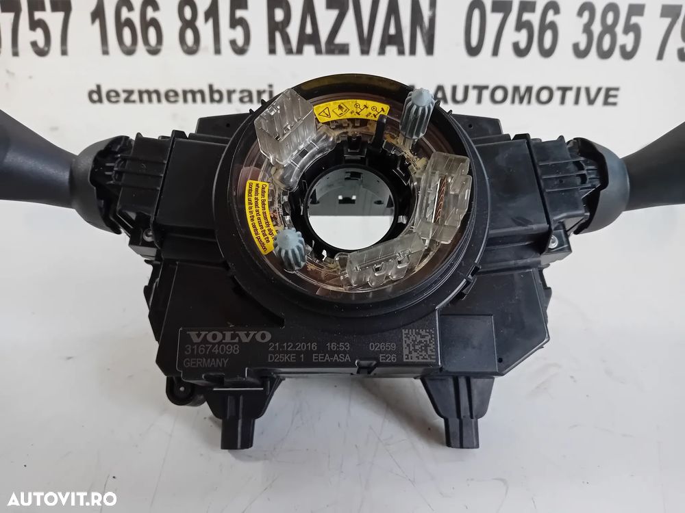 Ansamblu Spira Volan Airbag Maneta Volvo S90 V90 AN 2016-2020 Cod 31674098 - 6