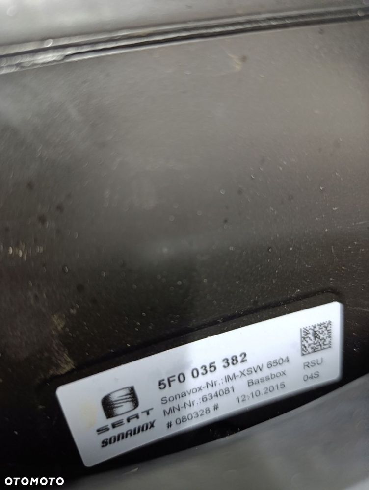 SEAT LEON III 5F SEAT MII SUBWOOFER SUBUFER GŁOŚNIK - 10