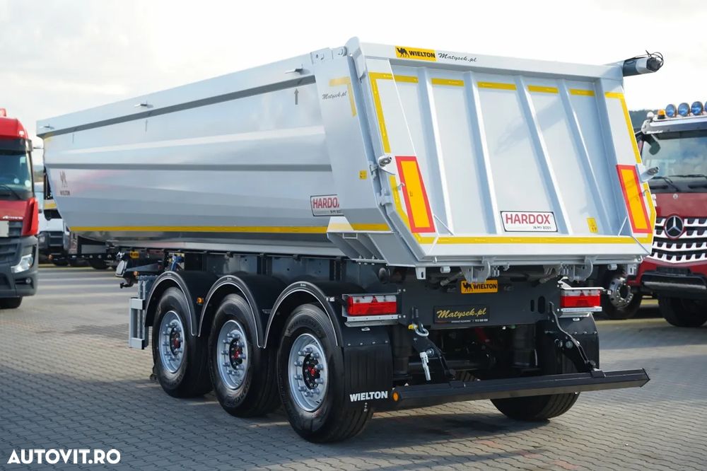 Wielton / SEMIREMORCĂ BASCULANTĂ DIN OȚEL / 26 m³ / BENĂ SEMICILINDRICĂ (HALF-PIPE) / NOUĂ / DISPONIBILĂ IMEDIAT / - 6