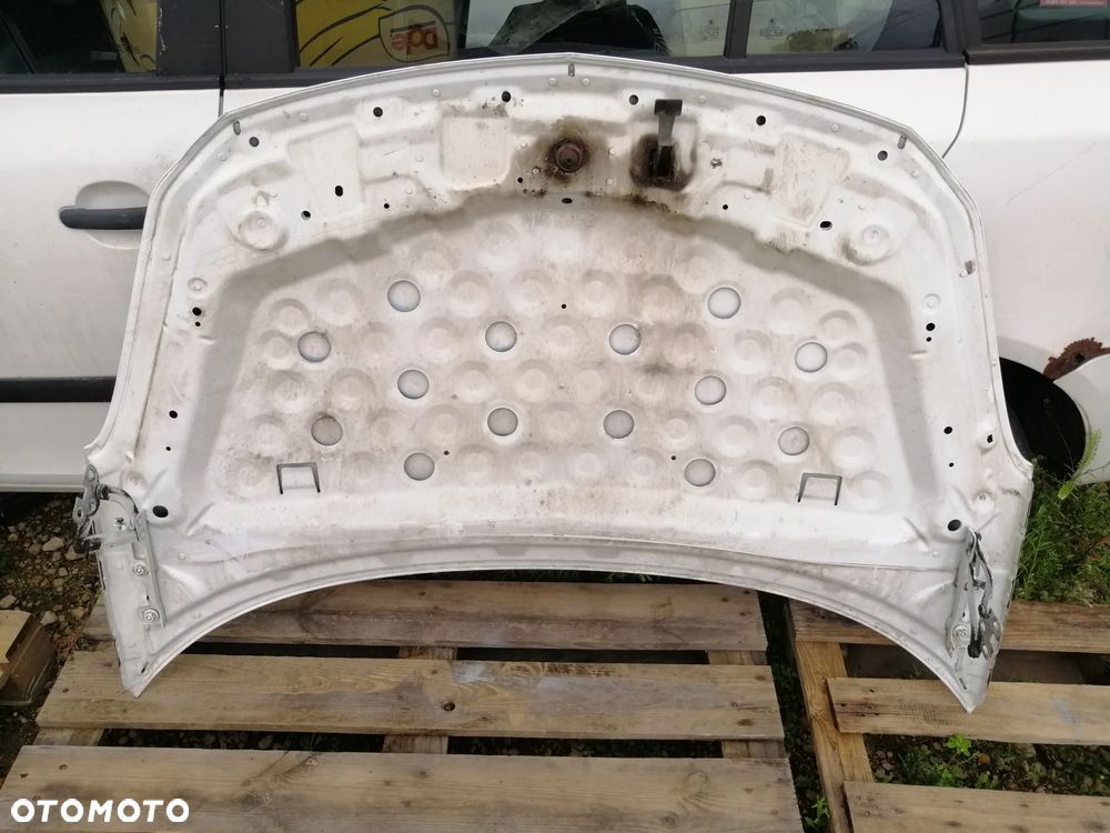 Opel Corsa D maska bez korozji kolor biały kod lakieru Z474 z zawiasami - 5