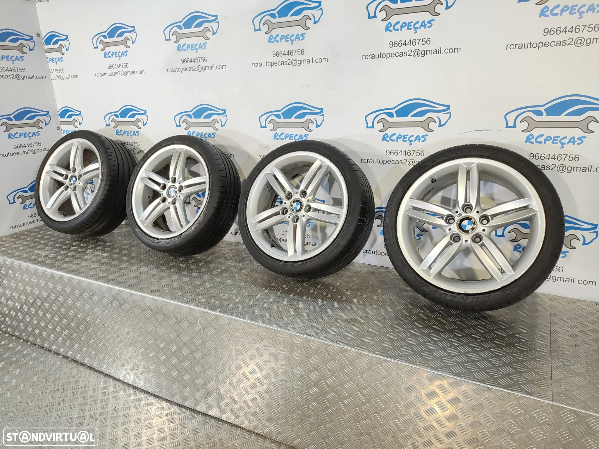 .JANTES ORIGINAIS BMW SERIE 1 E87 PACK M STYLE 208M 18 POLEGADAS 7,5J ET49 8,5J ET52 5X120 7839305 8036939 - 2