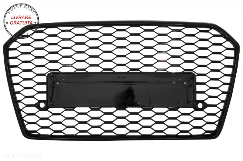 Difuzor Bara Spate cu Ornamente toba si Grila Bara Fata Audi A6 4G Facelift (2015-- livrare gratuita - 12