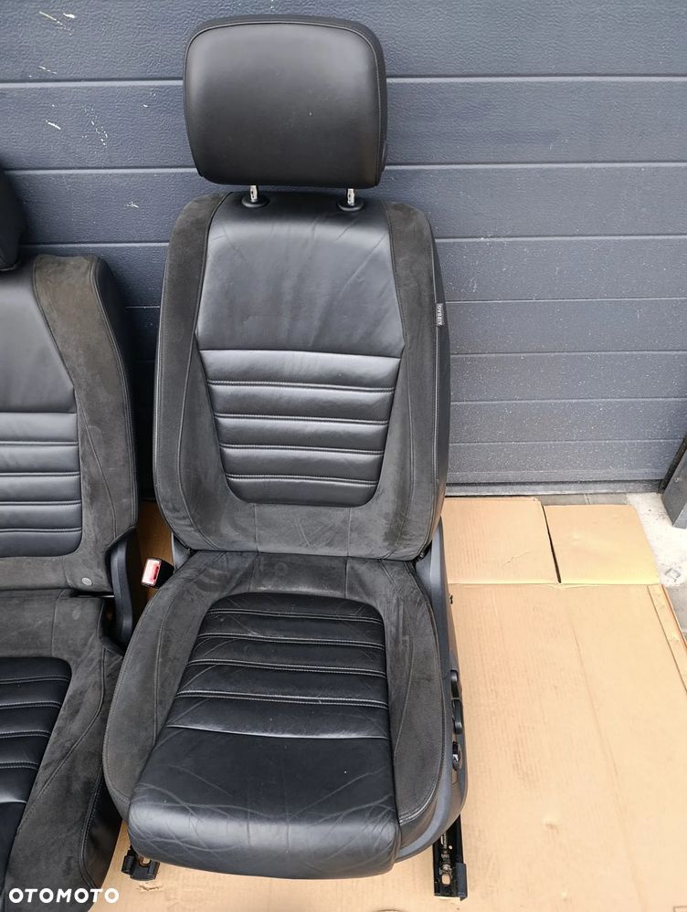 VW TOUAREG II 2 7P FOTELE SIEDZENIA BOCZKI KOMPLET GRZANE PÓŁSKÓRA EUROPA - 6