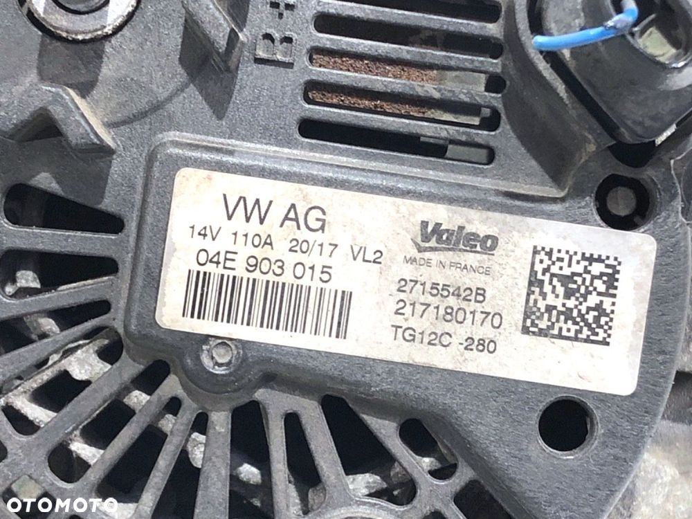 ALTERNATOR  SKODA FABIA III (NJ3) 2014 - 2022 1.0 TSI 70 kW [95 KM] benzyna 2014 - 2022 04E903015 - 4