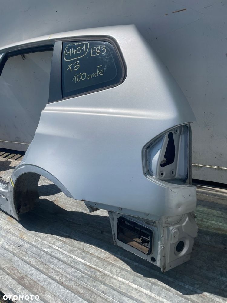 Blotnik cwiartka poszycie lewy tyl 354/7 TITANSILBER BMW X3 E83 100umFe - 3