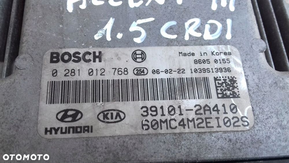 KOMPUTER 391012A410 ZESTAW IMMO HYUNDAI ACCENT III 1.5 CRDI 05- - 3