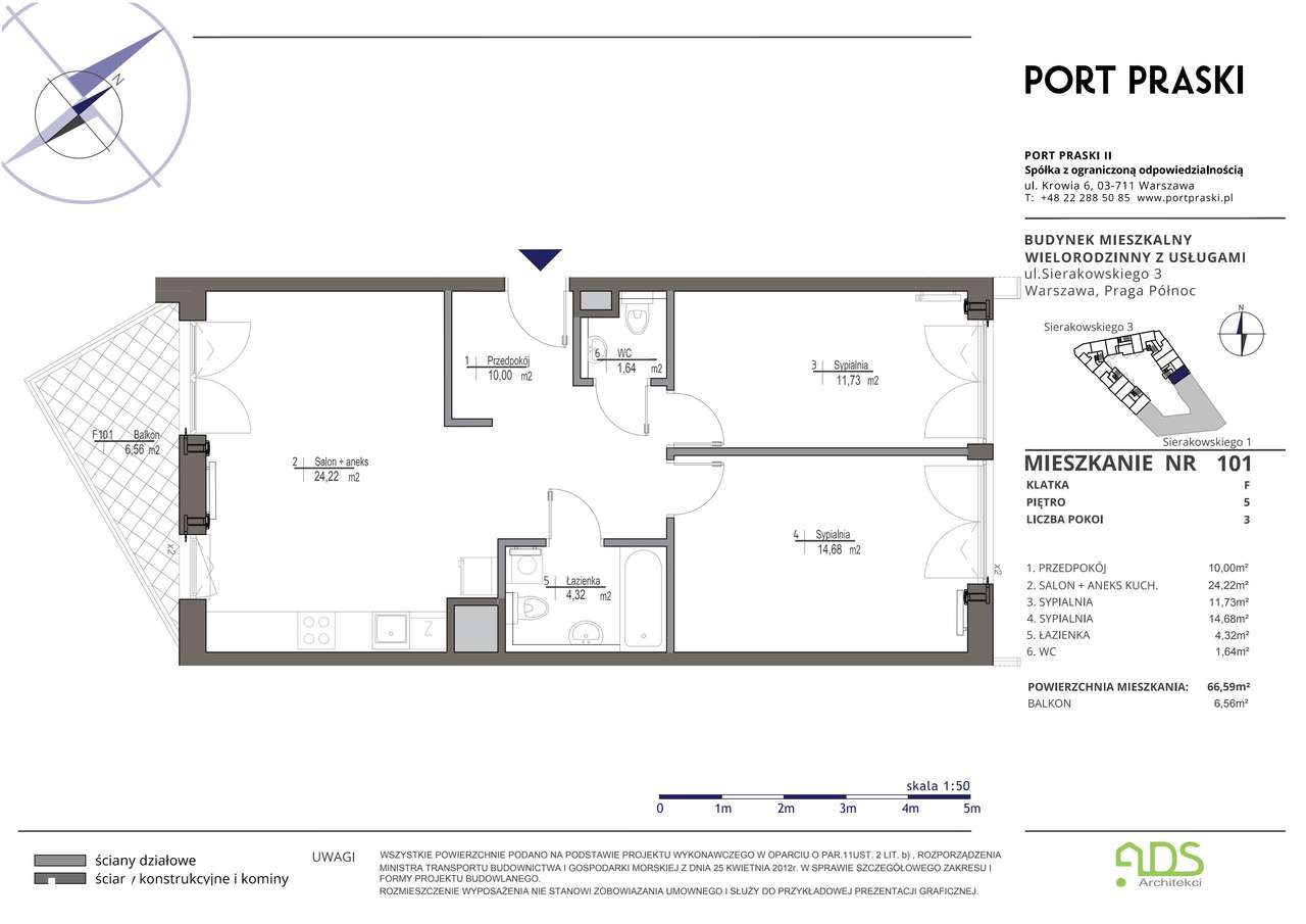 3-pokojowe mieszkanie 66m2 + balkon Bezpośrednio - Pełny obrazek: 2/12