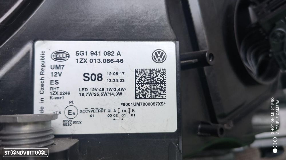Farol direito full Led Golf 7 facelift GTI - 6