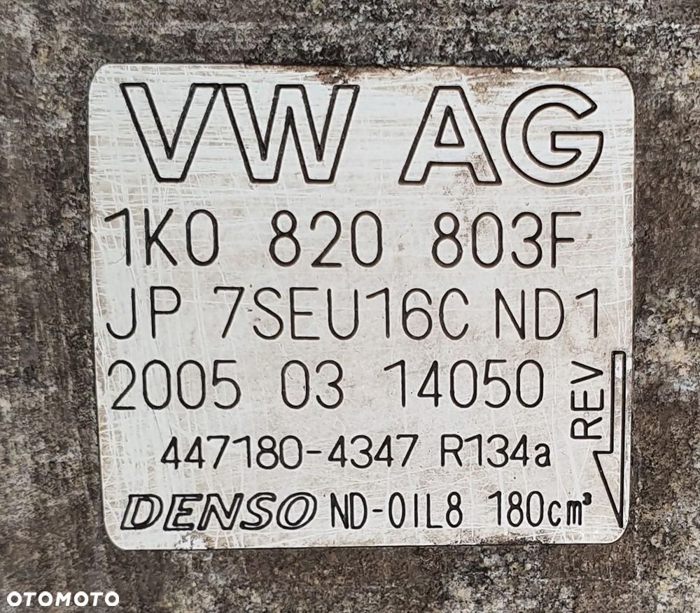 SPRĘŻARKA KLIMATYZACJI VW GOLF V 1.4 16V 1K0820803F - 5