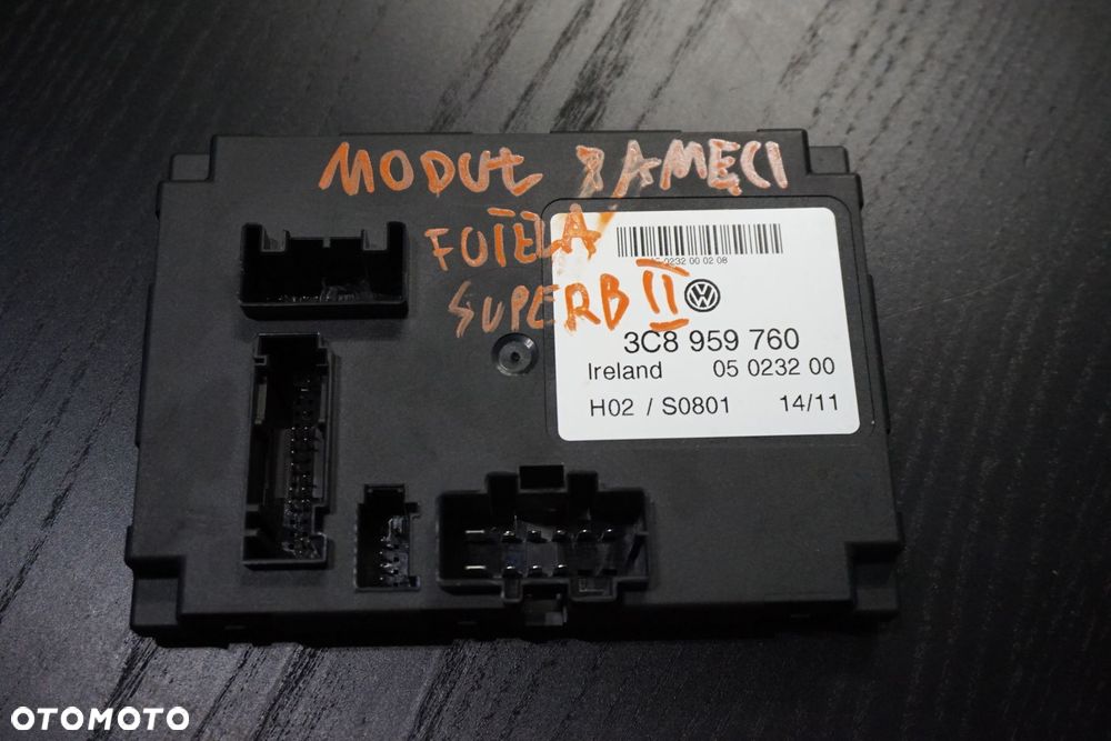 MODUŁ STEROWNIK SUPERB II 3T 2.0 TDI 3C8959760 PAMIĘCI FOTELA SKODA 2008-2013 - 1