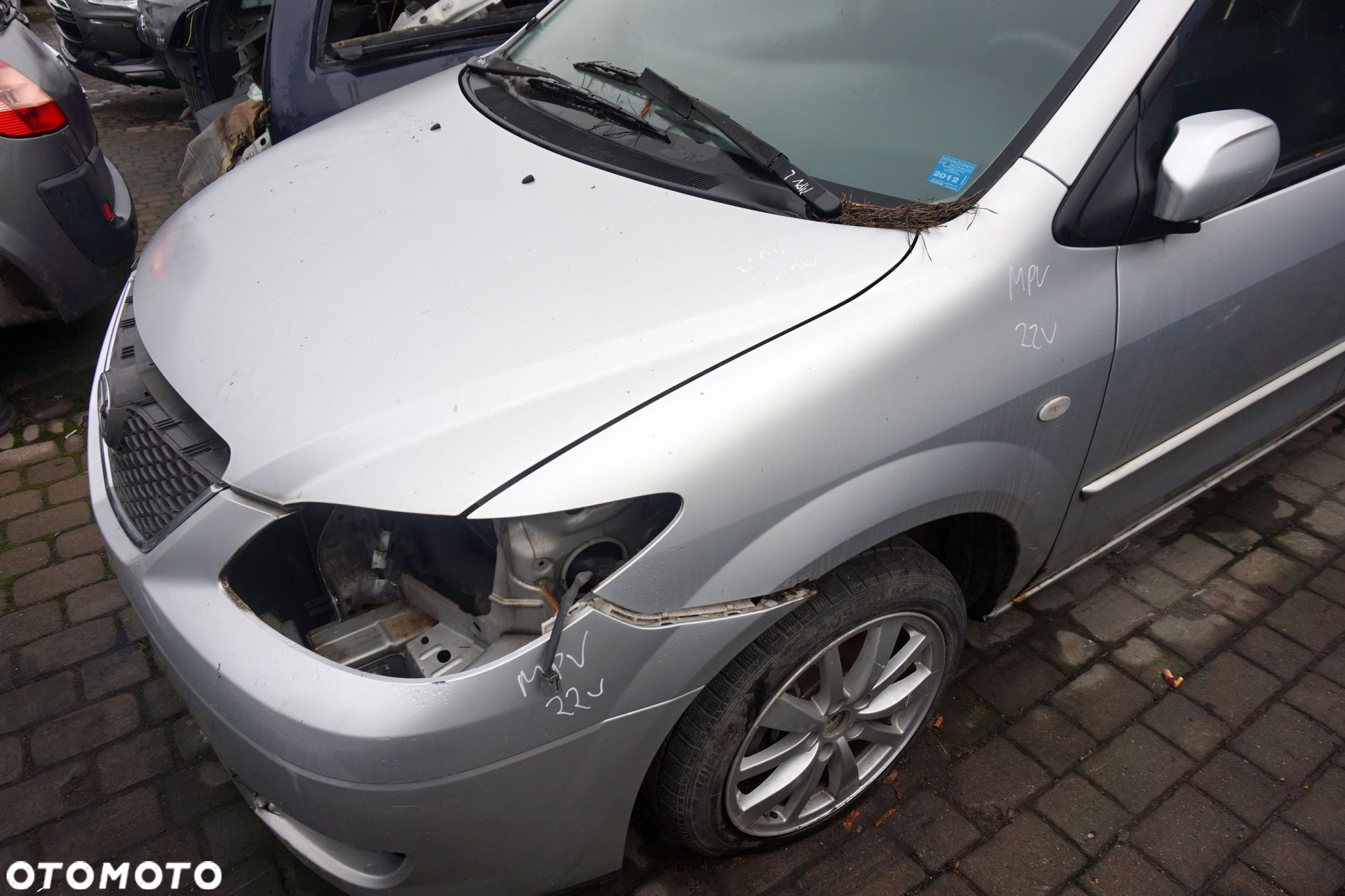 MASKA ZDERZAK BŁOTNIKI LAMPY MPV II LW LIFT 22V  MAZDA 2004-2006 SREBRNY PRZÓD KOMPLETNY - 6
