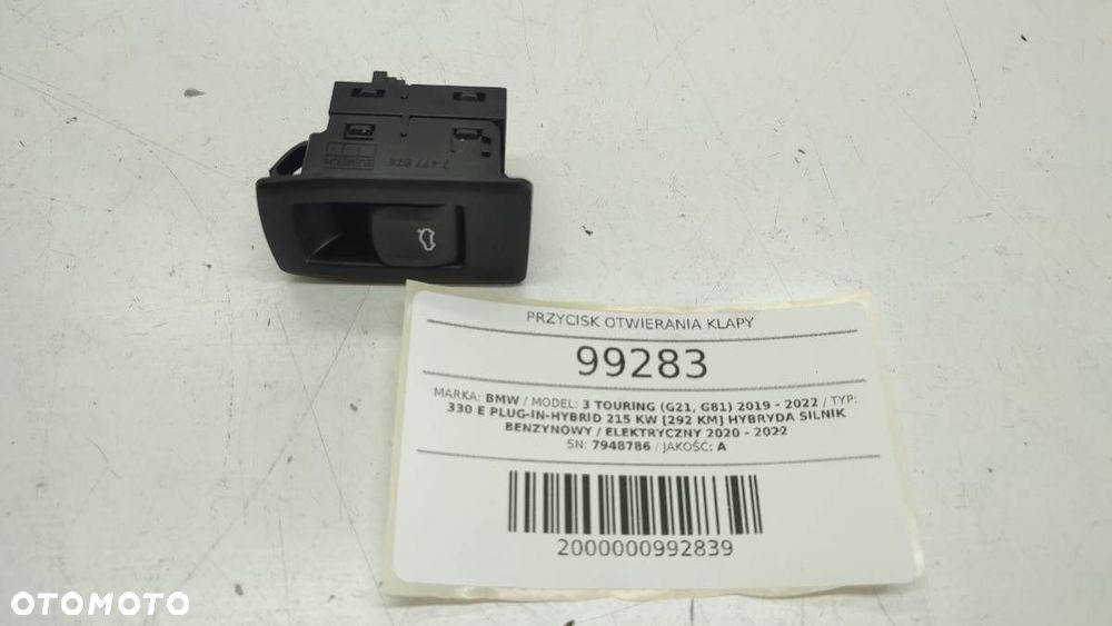 PRZYCISK OTWIERANIA KLAPY BMW G21 7948786 - 2