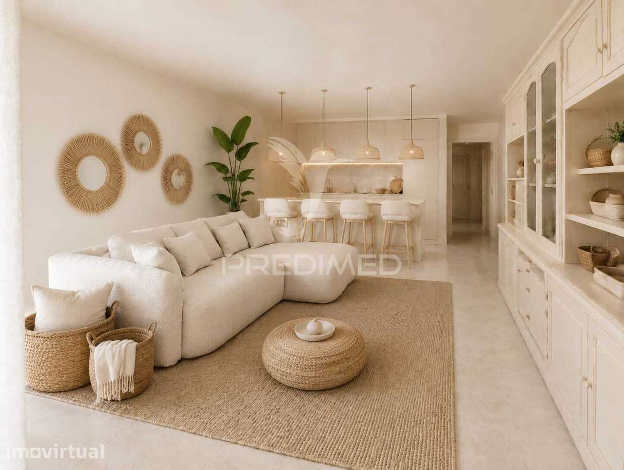 Apartamento T1 localisado 200 m da praia -renovado e mobiliado. - Grande imagem: 5/9