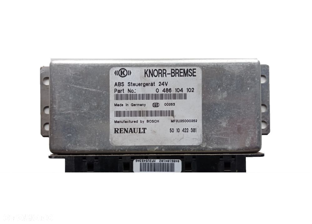 STEROWNIK MODUŁ ABS RENAULT PREMIUM 5010422381 0486104102 - 1
