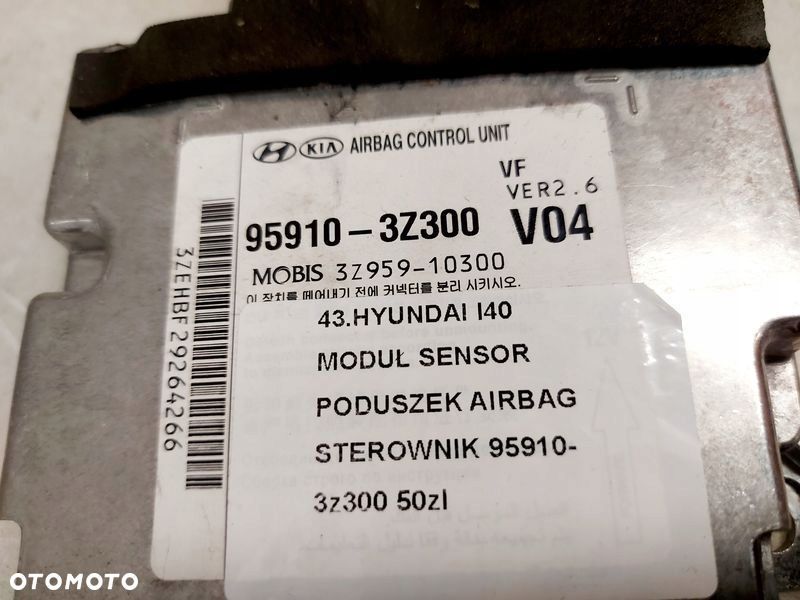 hyundai i40 moduł poduszek powietrznych sensor moduł airbag 95910-3z300 - 4