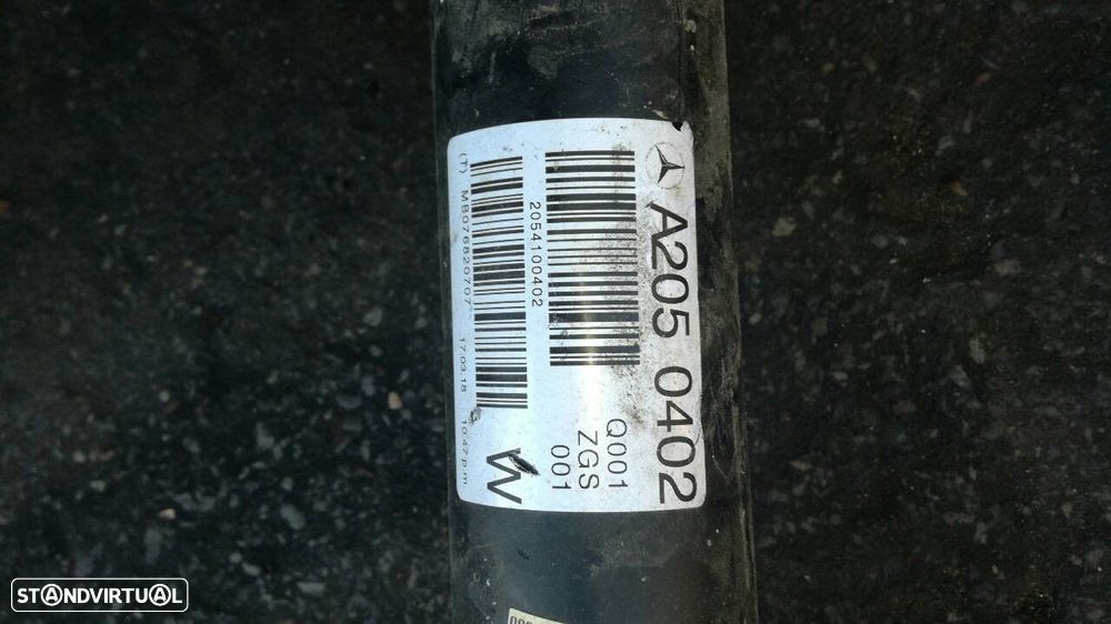 TRANSMISSÃO CENTRAL MERCEDES-BENZ CLASSE C COUPÉ 2018 - 2