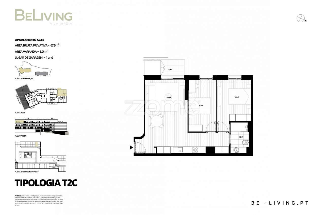 T2 | BeLiving Vila Jardim – Vila das Aves, Santo Tirso - Grande imagem: 2/15