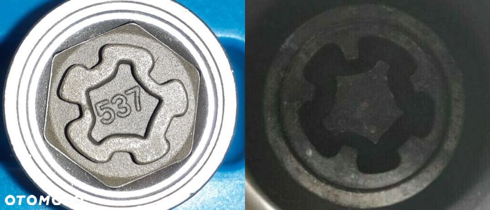 Nasadka zabezpieczająca Nakładka Adapter Złodziejka Do Śrub VW Volkswagen - 17