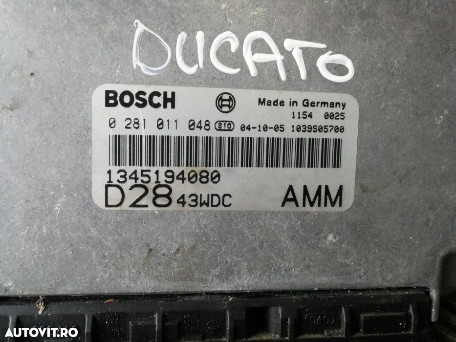 Calculator motor ecu Fiat Ducato Peugeot Boxer 2.8 jtd an 2001-2005 - 2