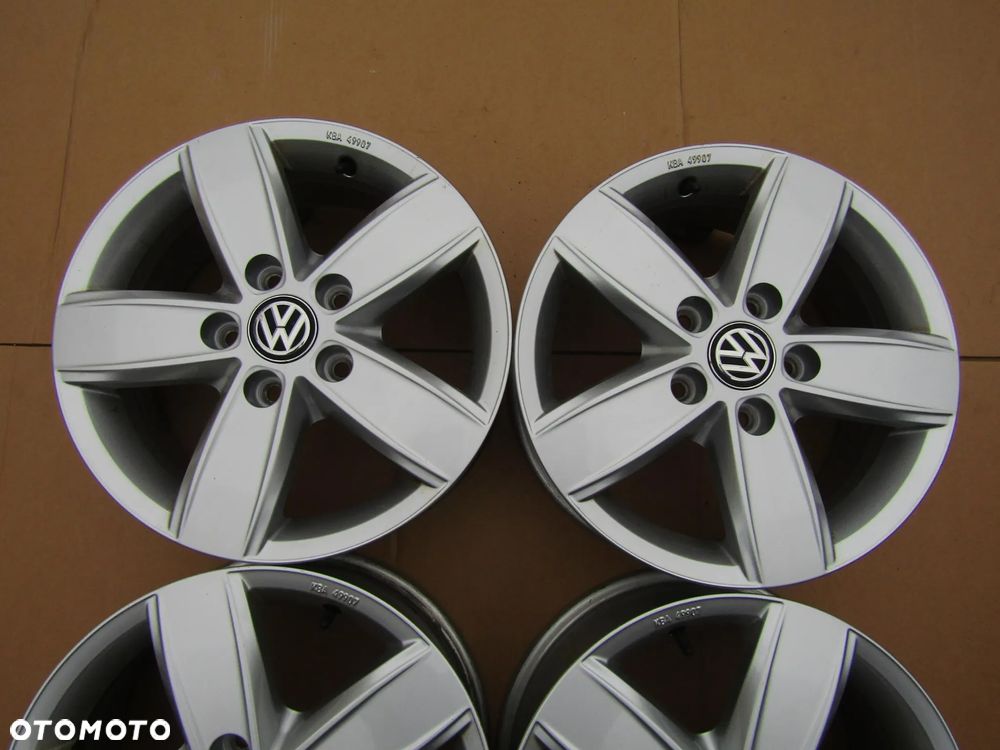 4x Felgi Aluminiowe 16 VW T5 T6 Amarok Caravelle Multivan Transporter 6,5 j 5x120 ET51 piasta 65,1 mm / 7E0071496 / ORYGINALNE - 5