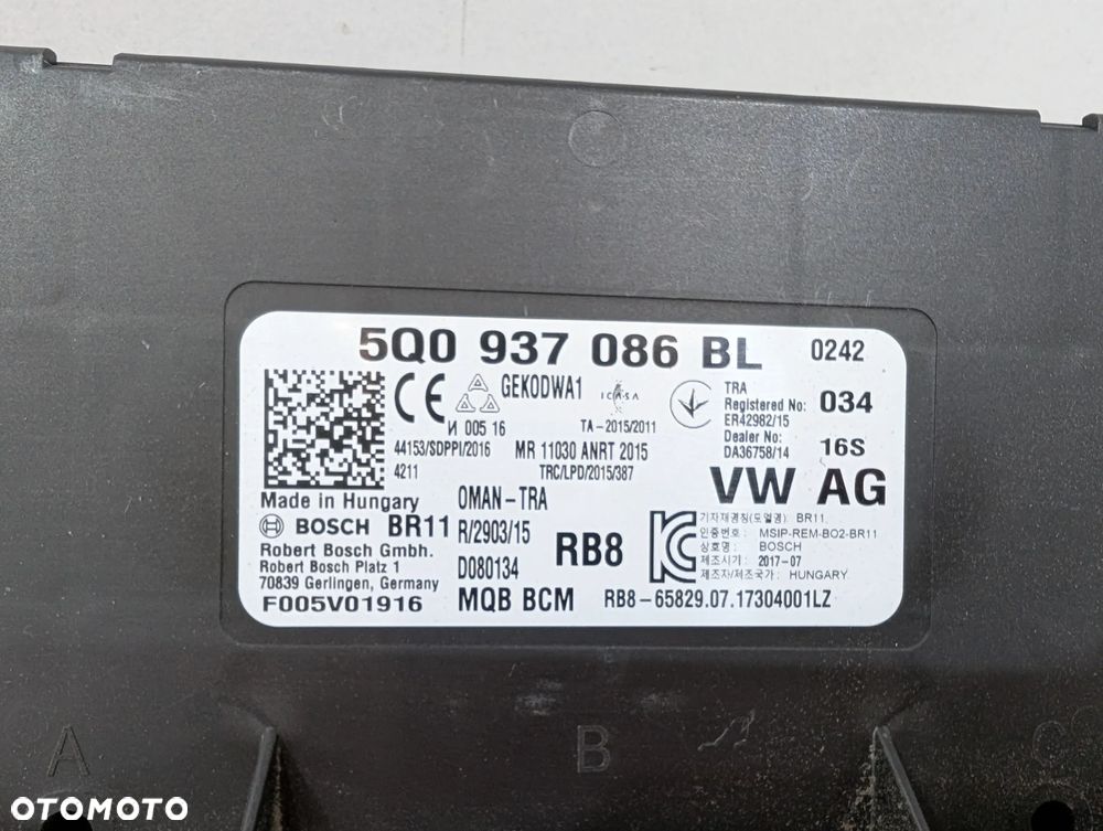 GOLF VII ZESTAW STARTOWY 1.0 TSI 5Q0937086BL 3Q0907530G 5G1920740C 04C907309AE - 12